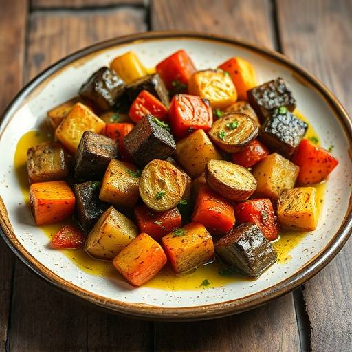 Escalivada: verduras asadas al horno con aceite de oliva