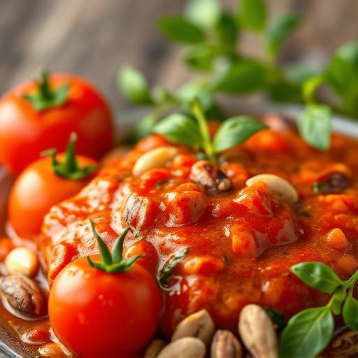 Salsa Romesco: salsa de tomate, frutos secos y &ntilde;ora